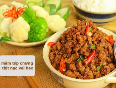 Cách làm món mắm tép chưng thịt nạc vai heo đơn giản, thơm ngon, đậm đà đưa cơm